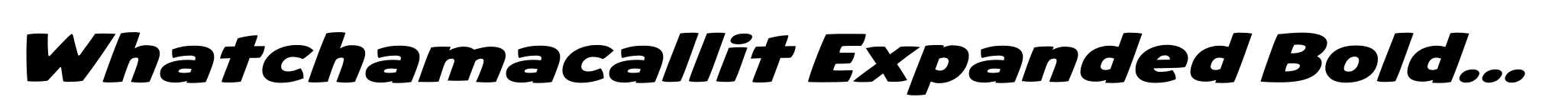 Whatchamacallit Expanded Bold Italic image